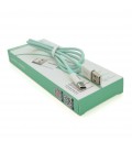 Кабель iKAKU KSC-723 GAOFEI smart charging cable for Type-C, Green, довжина 1м, 3.0A, BOX