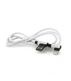 Кабель iKAKU KSC-028 JINDIAN charging data cable for iphone, Silver, длина 1м, 2.4A, BOX