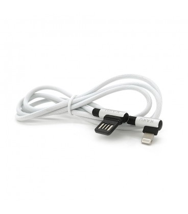 Кабель iKAKU KSC-028 JINDIAN charging data cable for iphone, Silver, длина 1м, 2.4A, BOX