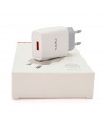 СЗУ AC100-240V iKAKU KSC-215 NATU, 1xUSB, 5V/2.1A, White, Box