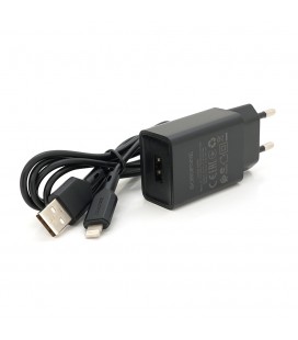 Набор BOROFONE BA68A СЗУ 1xUSB+ кабель Lighting, 2.1A, 1м, Black, Blister