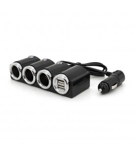 АЗУ розгалужувач Olesson 1503, 12V-3*12V+2*USB, Black, Blister