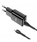 Набір СЗУ 110-240V HOCO C88A+ кабель Micro, 2xUSB, 2.4A, кабель 1м, Black, Box