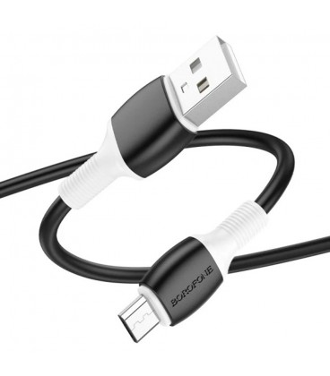 Кабель Borofone BX84, USB-Micro, 2.4A, довжина 1м, Black, BOX