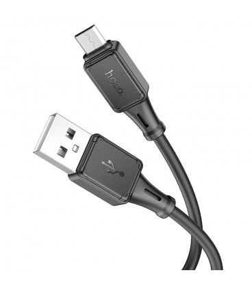 Кабель Hoco X101 Silicone, Micro-C-USB, 2,4А, длина 1м, Black, BOX