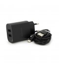 Набір BOROFONE BN2 СЗУ 2xUSB+ кабель Lighting, 2.1A, 1м, Black, Box