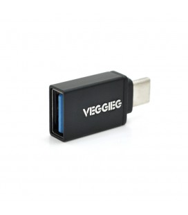 Перехідник VEGGIEG OT-B USB3.0(AF) OTG  Type-C(M), Black, Пакет