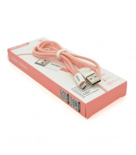Кабель iKAKU KSC-723 GAOFEI smart charging cable for micro, Pink, довжина 1м, 2.4A, BOX