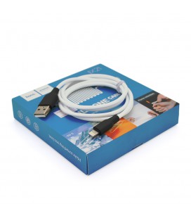 Кабель Hoco X21 Plus Silicone, Lightning-USB, 2.4A, White, длина 1,2м, BOX