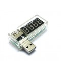 USB тестер Charger Doctor напруги (3-7.5V) і струму (0-2.5A) White, загнутий