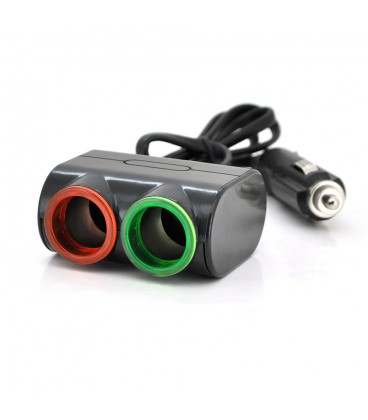 АЗУ разветвитель Olesson 1631, 12V-2*12V+USB, Black, Blister