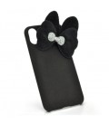 Накладка Пушистая Бантик iPhone 7 Plus/8 Plus black