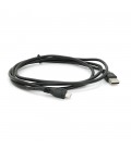 Кабель USB 2.0 (AM/Miсro 5 pin) 1,5 м, чорний, Пакет Q250