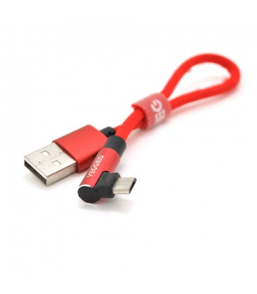 Кабель VEGGIEG UA-20R, Micro-USB, 2.4A, Black, Red, довжина 0,2 м, BOX