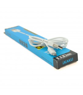 Кабель iKAKU XUANFENG charging data cable for micro, White, довжина 1м, 2,1А, BOX