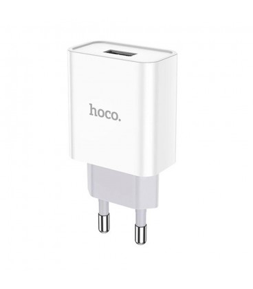 СЗУ 110-240V HOCO C72A 1xUSB, 2.1A, White, Blister