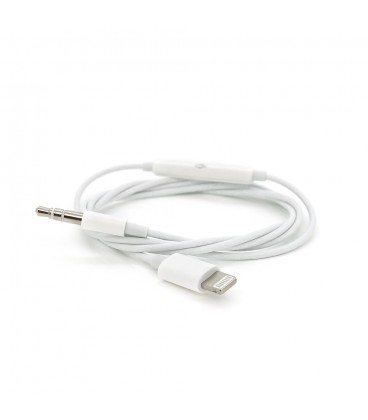 Кабель-перехідник MH021 Jack 3.5mm(M)  Lighting(M), 1м, White, Box