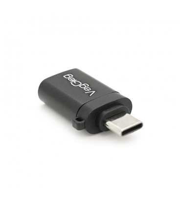 Перехідник VEGGIEG V-S101 USB3.0(AF) OTG  Type-C(M), Black, Пакет
