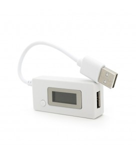 USB тестер KCX-017 напруги (3-7V) і струму (0-3A) ємності батарей для зарядки (0-19999mAh), White