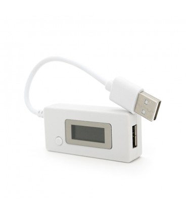 USB тестер KCX-017 напруги (3-7V) і струму (0-3A) ємності батарей для зарядки (0-19999mAh), White