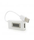 USB тестер KCX-017 напруги (3-7V) і струму (0-3A) ємності батарей для зарядки (0-19999mAh), White