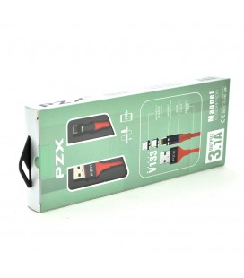 Кабель магнитный PZX V133, Lighting, Output, 3.1A, Red, длина 1м, BOX