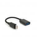 Переходник KIN KY-242 USB2.0(AF) OTG - Type-C(M), 0.15m, Black, Box