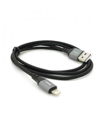Кабель Hoco X86, Lightning-USB, 2.4A, довжина 1м, Black, BOX