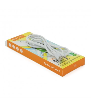 Кабель Hoco X83, Type-C-Type-C, 3A, White, довжина 1м, BOX