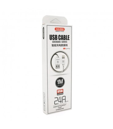 Кабель iKAKU KSC-060 SUCHANG charging data cable series for iphone, White, довжина 1м, 2,4А, BOX
