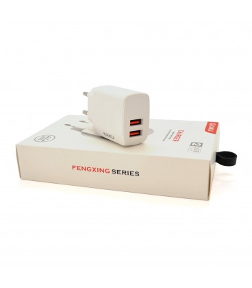 СЗУ AC100-240V iKAKU KSC-179 FENGXING, 2xUSB, 2.4A, White, Box