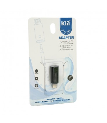 Переходник KIN KY-198 Lighting(M) &gt, Jack 3.5mm(F), Black, Box