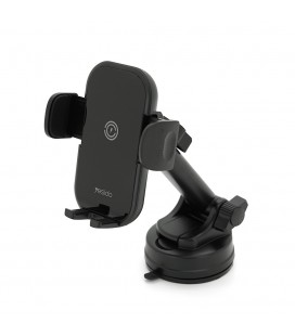 Автотримач Yesido C197+ Wireless Charging 15W, кріплення на торпеду, клямка 50-90мм, Black, Box