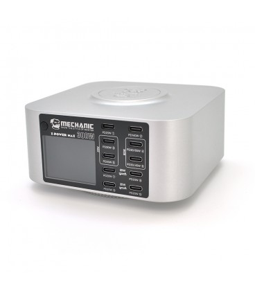 Зарядні станція з цифровою індикацією MECHANIC X-Power Max, 10*PD3.1-20W140W, 5В3А,9В2.2A,12В1.67А,20V1.5A. Wireless Charging, 2