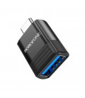 Перехідник Borofone BV18 USB3.0(F)  Type-C(M), Black, Blister