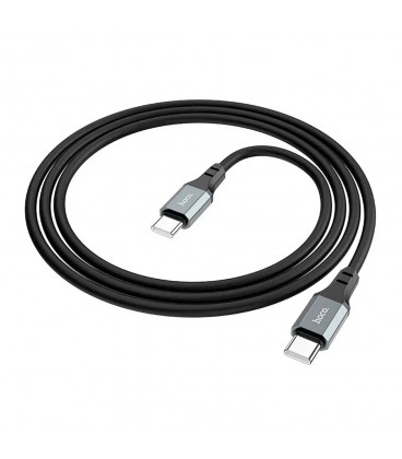 Кабель Hoco X86 silicone, C-Type C, 60W, Black, довжина 1м, BOX