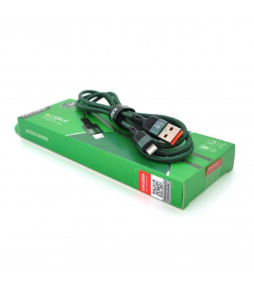 Кабель iKAKU KSC-458 JINTENG aluminum alloy fast charging data cable for iphone, Green, довжина 1.2м, BOX