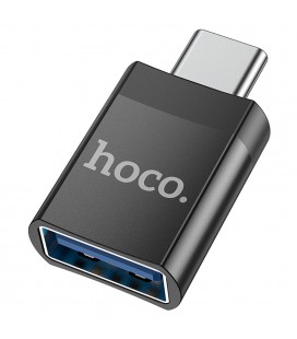 Переходник HOCO UA17 USB3.0(F) &gt, Type-C(M), Black, Blister