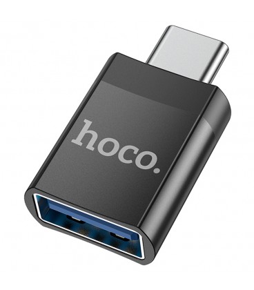 Перехідник HOCO UA17 USB3.0(F)  Type-C(M), Black, Blister
