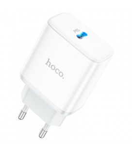 СЗУ 110-240V HOCO C104A 1xUSB-C, PD20W, White, Box
