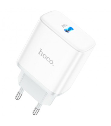 СЗУ 110-240V HOCO C104A 1xUSB-C, PD20W, White, Box