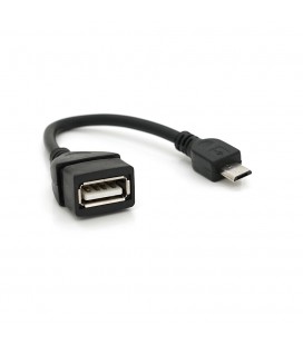 Кабель USB 2.0 AF/Micro-B OTG, 0.1m