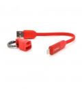 Кабель iKAKU KSC-324 JIANCHONG fast charging data cable (TYPE-C to Lightning), Red, довжина 0.2м, 3,2А, BOX
