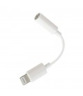 Перехідник Kin Lighting(M)  Jack 3.5mm(F), 5см, White