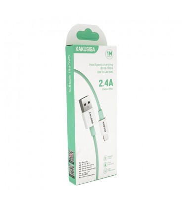 Кабель iKAKU KSC-723 GAOFEI smart charging cable for iphone, Green, длина 1м, 2.4A, BOX