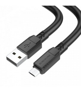 Кабель Borofone BX81, USB-Micro, 2.4A, довжина 1м, Black, BOX