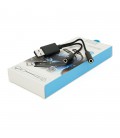 Перехідник для навушників та мікрофона KIN KY-211 USB2.0(M)-2/Jack3.5(F), Black, Box