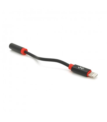 Кабель-переходник KIN KY-202 Jack 3.5mm(F) &gt, Lighting(M), 0.1м, Black, Box