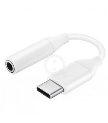 Перехідник Type-C(M)  Jack 3.5mm(F), 5см, White, OEM