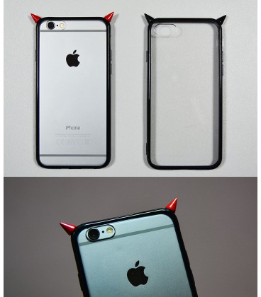 Накладка Рожки iPhone 7/8 red